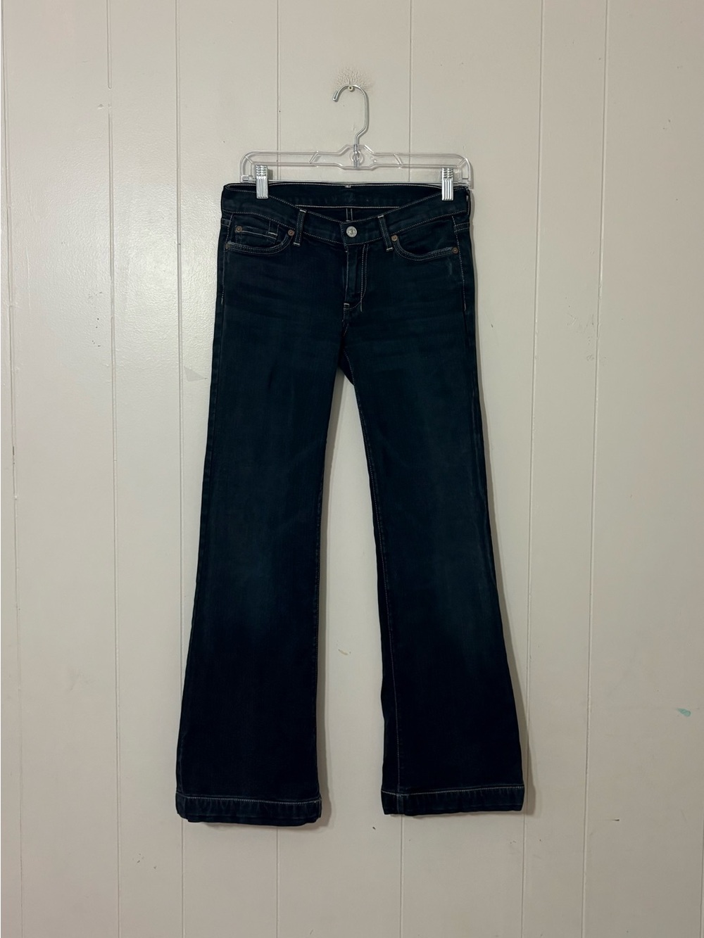 For All Mankind Dojo Dark Indigo Flare Jeans Size 27